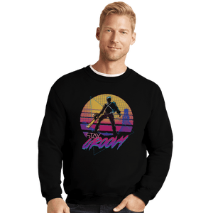 Shirts Crewneck Sweater, Unisex / Small / Black Stay Groovy