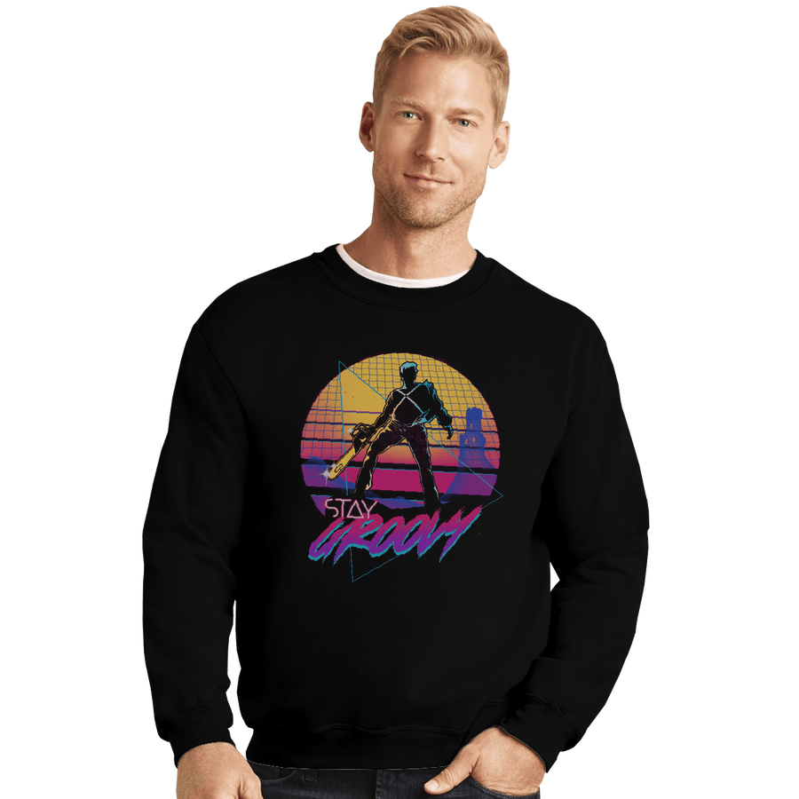 Shirts Crewneck Sweater, Unisex / Small / Black Stay Groovy