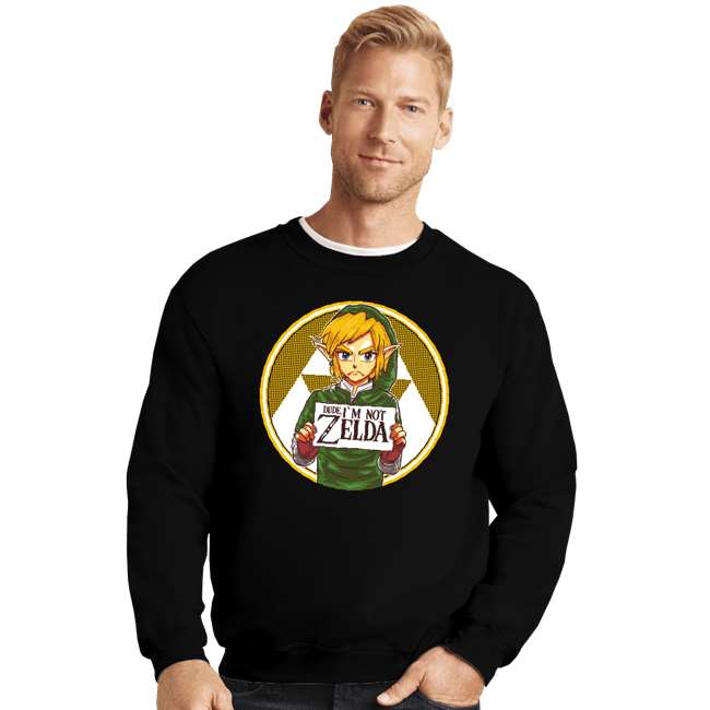 Secret_Shirts Crewneck Sweater, Unisex / Small / Black Not Zelda!