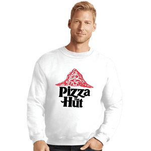 Secret_Shirts Crewneck Sweater, Unisex / Small / White Pizza-The-Hut