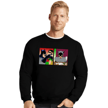 Load image into Gallery viewer, Secret_Shirts Crewneck Sweater, Unisex / Small / Black Batman Yelling At Catwoman
