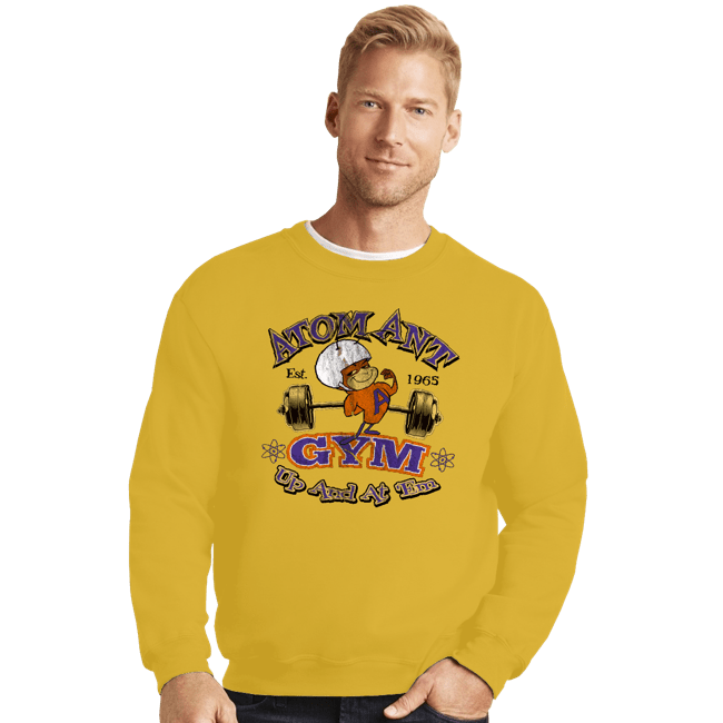 Shirts Crewneck Sweater, Unisex / Small / Gold Atomic Ant Gym