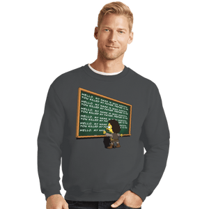 Shirts Crewneck Sweater, Unisex / Small / Charcoal Montoya Detention