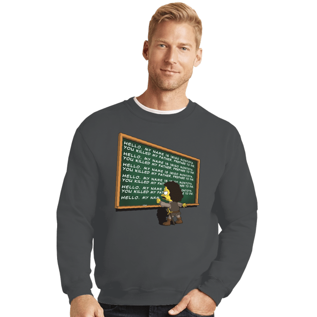 Shirts Crewneck Sweater, Unisex / Small / Charcoal Montoya Detention