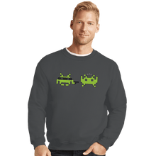 Load image into Gallery viewer, Secret_Shirts Crewneck Sweater, Unisex / Small / Charcoal Space Robber
