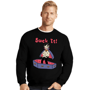 Daily_Deal_Shirts Crewneck Sweater, Unisex / Small / Black Suck It!