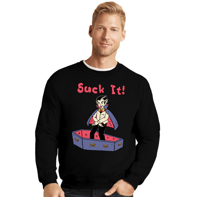 Daily_Deal_Shirts Crewneck Sweater, Unisex / Small / Black Suck It!