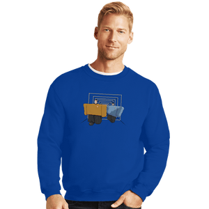 Shirts Crewneck Sweater, Unisex / Small / Royal Blue Kirk Loves It