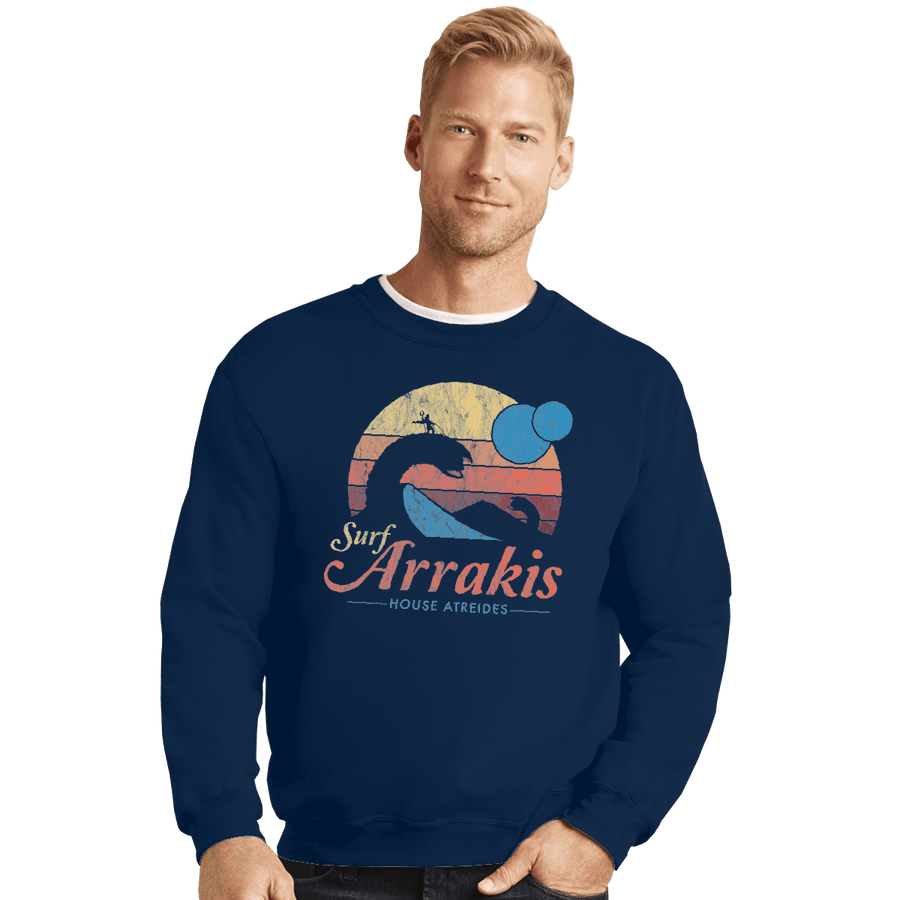 Shirts Crewneck Sweater, Unisex / Small / Navy Surf Arrakis
