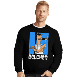 Shirts Crewneck Sweater, Unisex / Small / Black Belcher