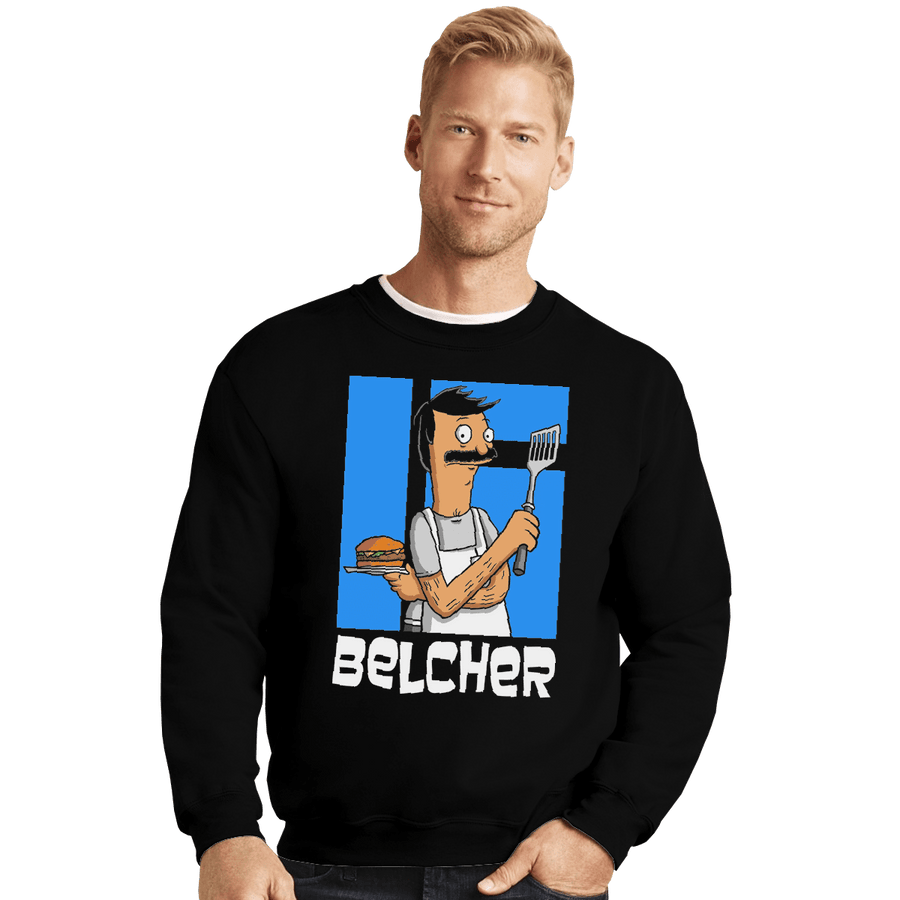 Shirts Crewneck Sweater, Unisex / Small / Black Belcher