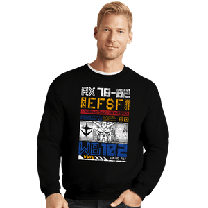 Daily_Deal_Shirts Crewneck Sweater, Unisex / Small / Black RX-78-02 DATA