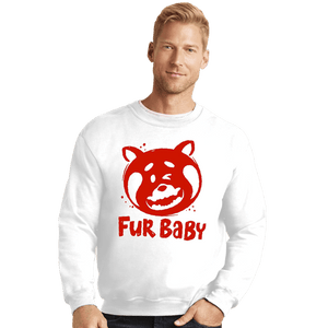 Daily_Deal_Shirts Crewneck Sweater, Unisex / Small / White Fur Baby