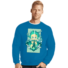 Load image into Gallery viewer, Shirts Crewneck Sweater, Unisex / Small / Sapphire Water Breathing
