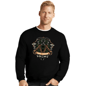 Daily_Deal_Shirts Crewneck Sweater, Unisex / Small / Black Turtles Mikey
