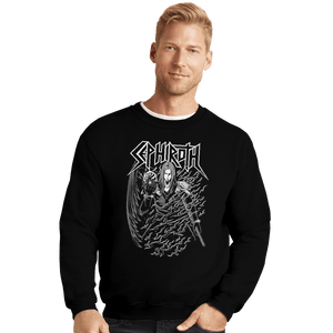 Shirts Crewneck Sweater, Unisex / Small / Black Fantasy Angel