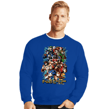 Load image into Gallery viewer, Daily_Deal_Shirts Crewneck Sweater, Unisex / Small / Royal Blue Nostalgic Heroes!
