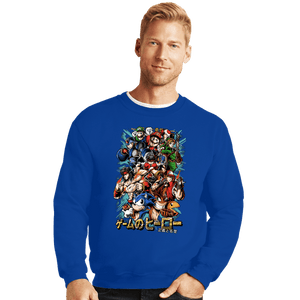 Daily_Deal_Shirts Crewneck Sweater, Unisex / Small / Royal Blue Nostalgic Heroes!
