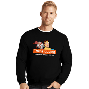 Secret_Shirts Crewneck Sweater, Unisex / Small / Black Trainstopping