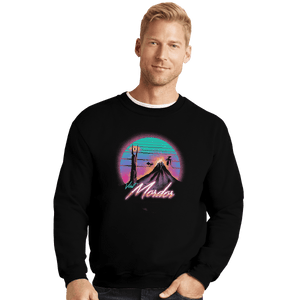 Shirts Crewneck Sweater, Unisex / Small / Black Mordor Wave