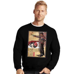 Daily_Deal_Shirts Crewneck Sweater, Unisex / Small / Black Freddy In Japan