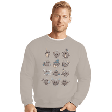 Load image into Gallery viewer, Shirts Crewneck Sweater, Unisex / Small / Sand Kawaii DnD Classes

