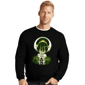 Daily_Deal_Shirts Crewneck Sweater, Unisex / Small / Black Earthbender