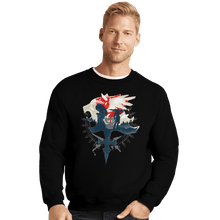 Load image into Gallery viewer, Shirts Crewneck Sweater, Unisex / Small / Black Gunblades and Angels
