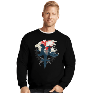 Shirts Crewneck Sweater, Unisex / Small / Black Gunblades and Angels