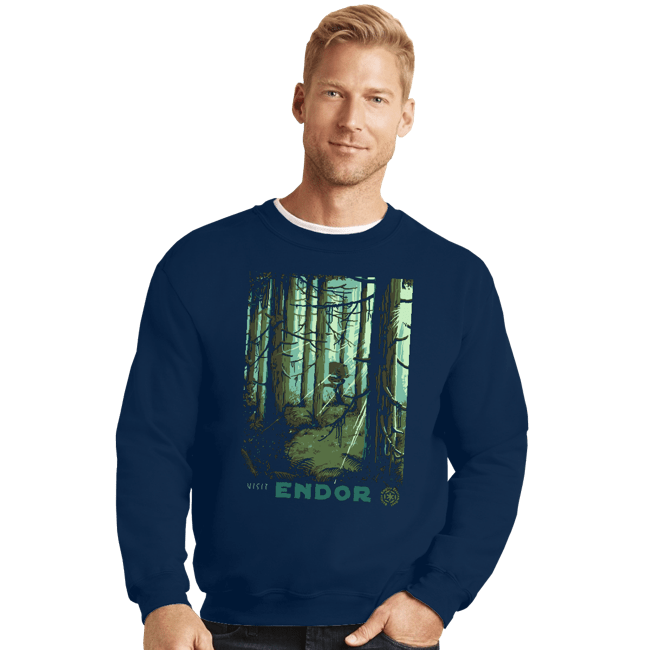 Shirts Crewneck Sweater, Unisex / Small / Navy Visit Endor
