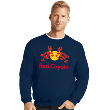 Load image into Gallery viewer, Daily_Deal_Shirts Crewneck Sweater, Unisex / Small / Navy Red Coyote
