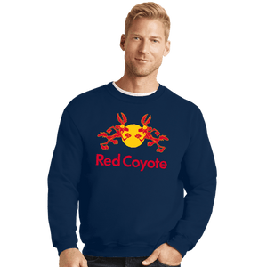 Daily_Deal_Shirts Crewneck Sweater, Unisex / Small / Navy Red Coyote