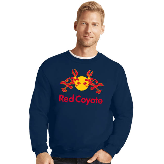 Daily_Deal_Shirts Crewneck Sweater, Unisex / Small / Navy Red Coyote