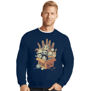 Shirts Crewneck Sweater, Unisex / Small / Navy Game Of Boxes