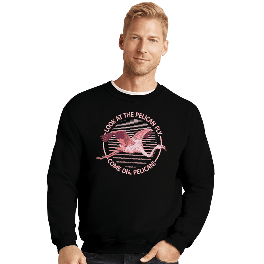 Shirts Crewneck Sweater, Unisex / Small / Black Fly Pelican