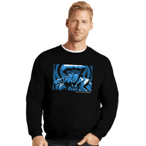 Daily_Deal_Shirts Crewneck Sweater, Unisex / Small / Black Real Folk Cowboy