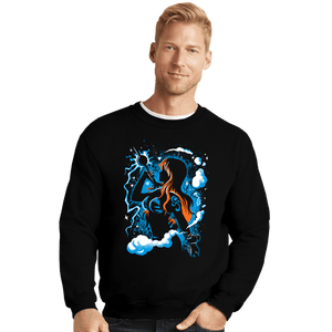 Daily_Deal_Shirts Crewneck Sweater, Unisex / Small / Black Cat Burglar
