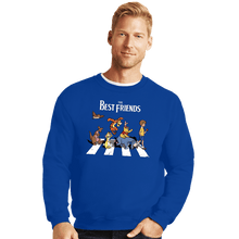 Load image into Gallery viewer, Daily_Deal_Shirts Crewneck Sweater, Unisex / Small / Royal Blue The Best Friends Road
