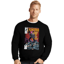 Load image into Gallery viewer, Daily_Deal_Shirts Crewneck Sweater, Unisex / Small / Black Montana Comics
