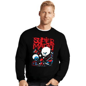 Daily_Deal_Shirts Crewneck Sweater, Unisex / Small / Black Haunted House