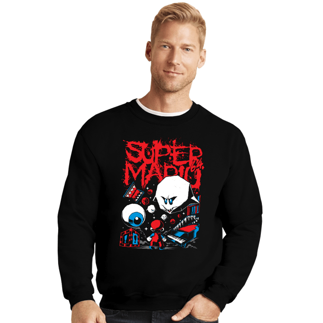 Daily_Deal_Shirts Crewneck Sweater, Unisex / Small / Black Haunted House