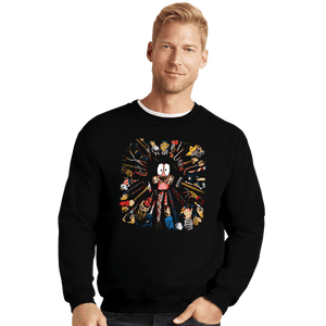 Daily_Deal_Shirts Crewneck Sweater, Unisex / Small / Black Courage Wick