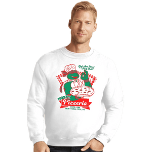 Secret_Shirts Crewneck Sweater, Unisex / Small / White Mikey's Pizza