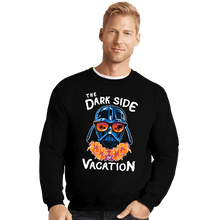 Load image into Gallery viewer, Daily_Deal_Shirts Crewneck Sweater, Unisex / Small / Black The Dark Side Of Vacation
