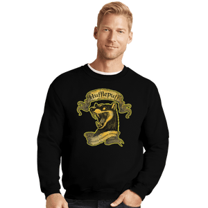 Shirts Crewneck Sweater, Unisex / Small / Black Hufflepuff