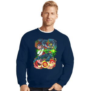 Shirts Crewneck Sweater, Unisex / Small / Navy Rockman EXE