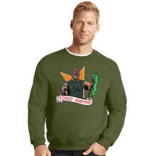 Load image into Gallery viewer, Secret_Shirts Crewneck Sweater, Unisex / Small / Military Green Toxic Empire
