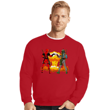 Load image into Gallery viewer, Secret_Shirts Crewneck Sweater, Unisex / Small / Red Epic Bro Fist Secret Sale
