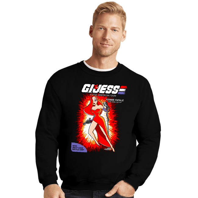 Daily_Deal_Shirts Crewneck Sweater, Unisex / Small / Black Gi Jess