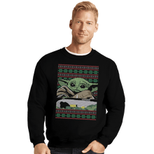 Load image into Gallery viewer, Shirts Crewneck Sweater, Unisex / Small / Black Baby Yoda Ugly Sweater

